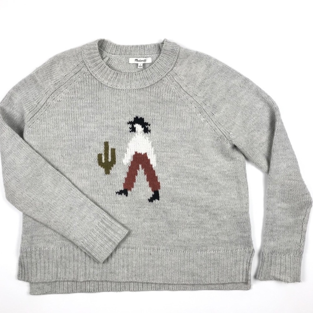 Madewell El Rancho Southwest Motif Wool Sweater XXS - Picture 3 of 6